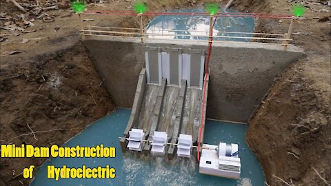Mini Dam Construction of Hydroelectric . Hydroelectric Dam