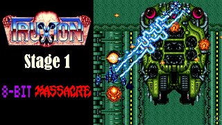 Truxton [Tatsujin] - Sega Genesis (Stage 1: Tank Boss Defeated!)