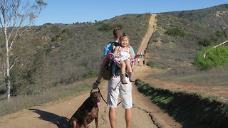 DAD MAKES OWN HIKING CHAIR FOR DAUGHTER