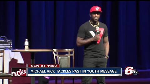 Michael Vick talks to youth about his path from NFL star to federal inmate