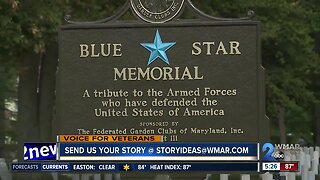 Dedication ceremony for Blue Star Memorial marker