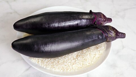 HEALTHY VEGAN DINNER IDEA | Fried Eggplant & Rice | Easy Recipe