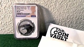 Coin Vault Unboxing 2022 NGC MS70 Wedge Tailed Eagle