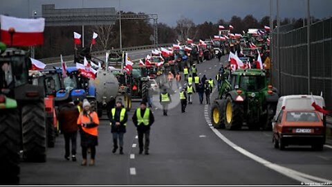 Protesting farmers blocked traffic on the Polish-Ukrainian border