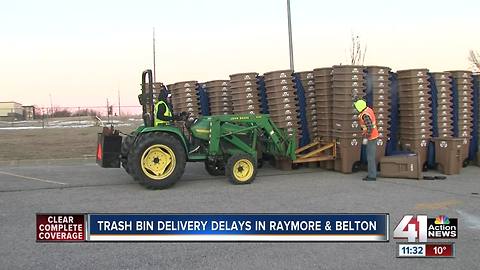 Trash bin delivery delayed in Raymore and Belton