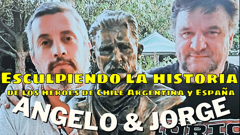 Esculpiendo la historia de los heroes de Chile Argentina y España