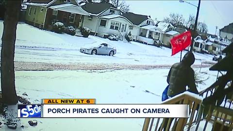 Porch pirates caught on camera