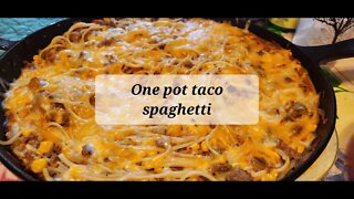 One pot taco spaghetti #spaghetti #tacorecipe