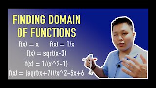 Finding Domain of Functions (HOW TO) - Examples | CAVEMAN CHANG