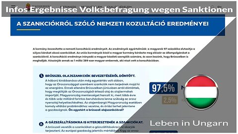 Infos Ergebnisse Volksbefragung wegen Sanktionen - Leben in Ungarn