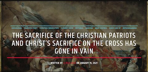 The Sacrifice Of The Christian Patriots Of The American Revolution Have Gone In Vain