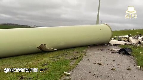 Netherlands: Massive wind turbine crashes to the ground as a result of, you guessed it... the wind