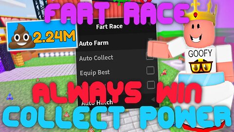 (2023 Pastebin) The *BEST* Fart Race Script! Auto Collect Power, INF Storage, and more!