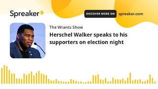 Herschel Walker speaks to his supporters on election night