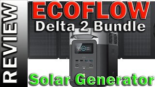 ECOFLOW DELTA 2 Solar Generator Bundle & 220W Solar Panel LiFePO4 Battery Portable Power Station