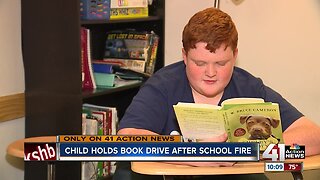 12-year-old boy donates 1,000 books to fire-damaged Missouri school