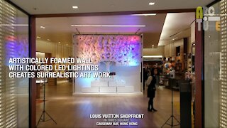 Louis Vuitton’s Surrealistically artistic shopfront in times square, Causeway Bay, Hong Kong