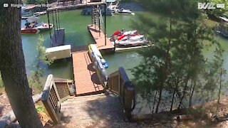 Barco se choca contra plataforma de cais