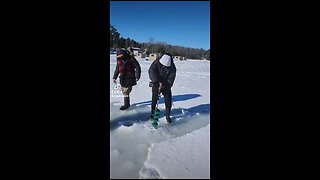 Funny ice Fishing moment