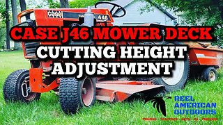 CASE J46 Mower Deck Cutting Height Adjustment