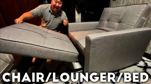 This Chair Turns Into Chaise Lounger and Bed!