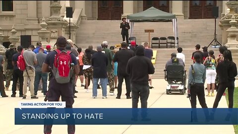 Lansing protest addresses hate, violence directed at people of color
