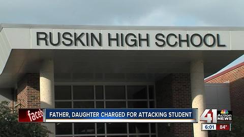 Father, daughter accused of attacking student