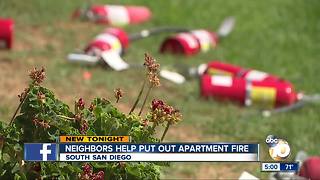 NEIGHBORS HELP PUT OUT APARTMENT FIRE