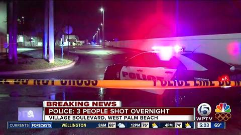 3 people shot overnight near Village Commons in West Palm Beach