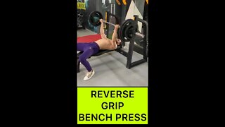 90KG REVERSE GRIP BENCH PRESS #shorts