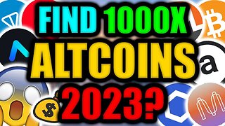 HOW TO PICK 1000X ALTCOINS IN 2023!!! (My Top Secret Method)