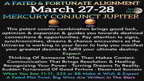 Mercury and Jupiter Conjunction ~ A Fated and Fortunate Alignment