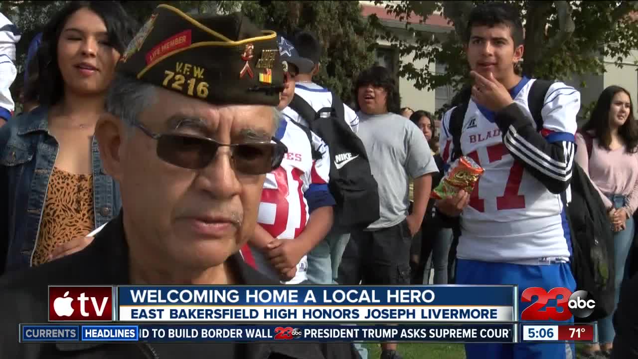 East High School celebrates homecoming of marine who was killed during WWII