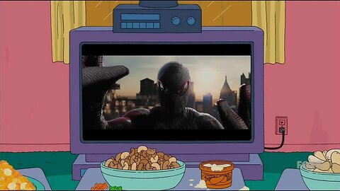 Homer Watches The New Spiderman Miles Morales Trailer
