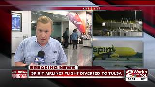 Spirit Airlines flight diverted to Tulsa
