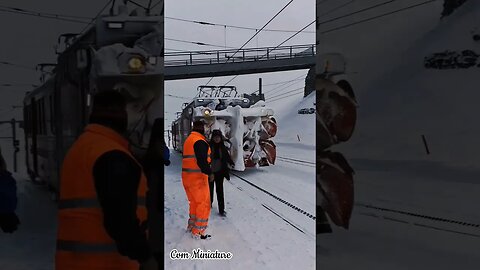 Snow Crusher Train || #short #shorts #kereta #keretaapi #snow #railway #train #snowfall ||