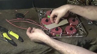 Soldering Wires On Charge Accelerator Stator Half