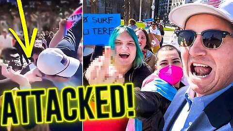 Trans Activists ASSAULT Protester at Trans Youth Rally | EXTENDED CUT