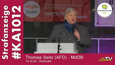 Thomas Seitz - Rede in Karlsruhe am 10.12.2023