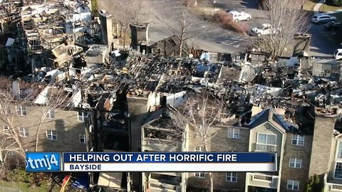 Helping out after horrific fire in Bayside