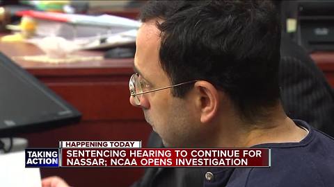 Sentencing hearing to continue for Larry Nassar on Wednesday