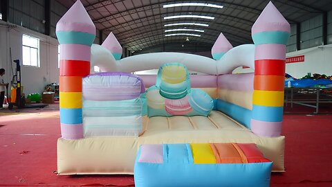 Macaron trampoline #factorywaterslide #legowaterslide #inflatablewaterslide #inflatablewetslide