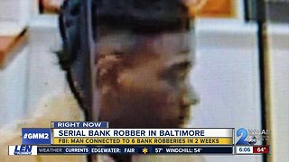 FBI looking to identify suspect in at least six Baltimore bank robberies