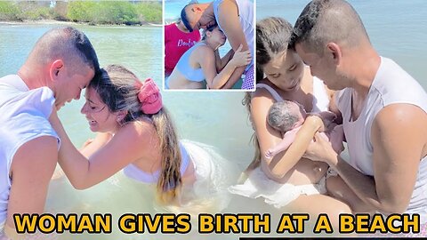 Wow!! Awoman gives her first child in the Sea Water