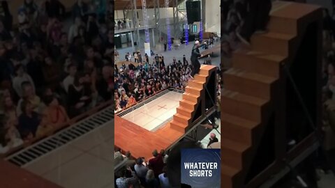 Cool performance with underlying message #message #performance #trampoline #stairs