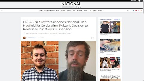 Twitter SUSPENDS Reporter For Celebrating Their Reversal Of National File's Suspension