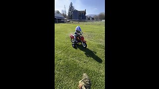 XR50 on training wheels