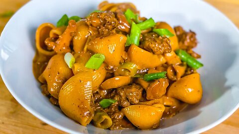 Hunter pasta with minced meat and mushrooms | Brutally delicious and easy 😋