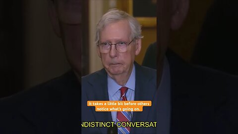 This is pretty scary, Mitch McConnell, completely freezes up and loses all self-awareness ￼