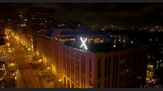 Massive 'X' emblem surfaced on the former Twitter headquarters in San Francisco on Friday night.